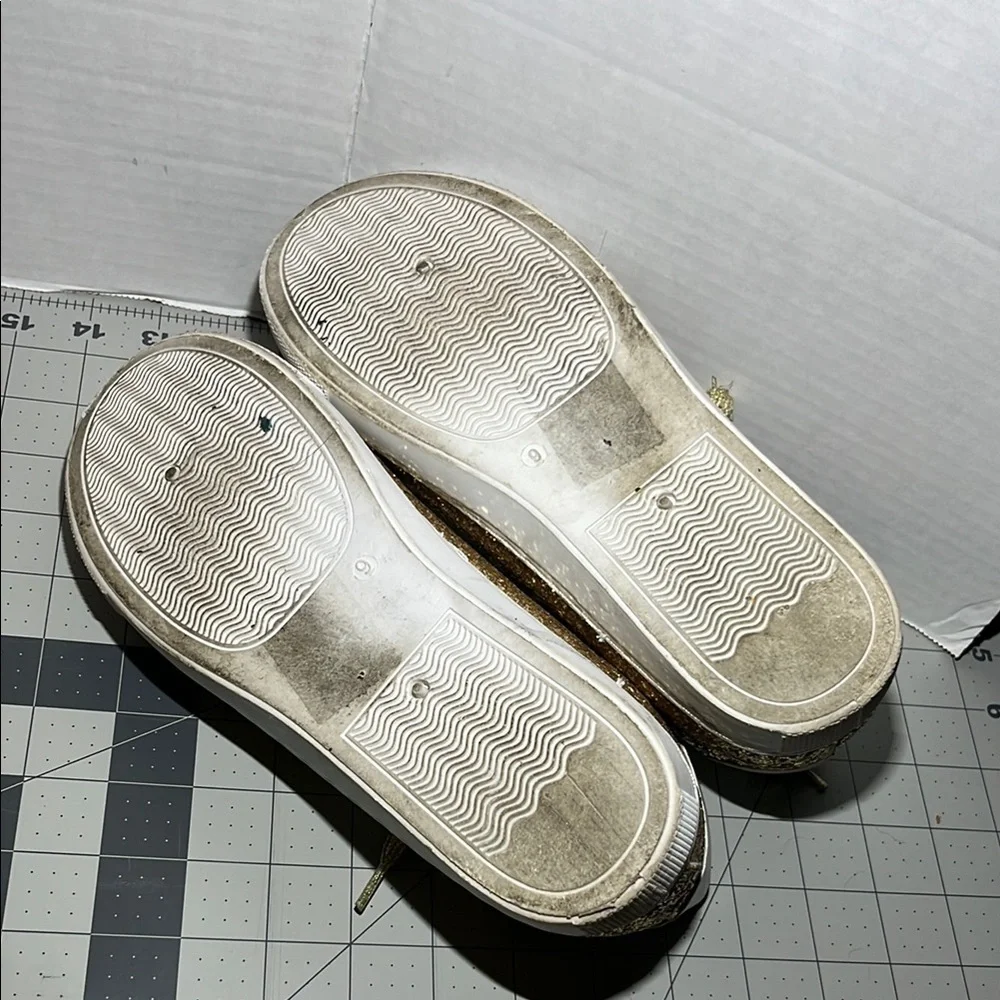 Gold Glitter Women's Sneakers - Picture 7 of 9